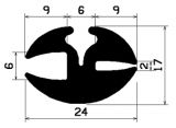 KL 2168 - EPDM Dichtungs-Gummiprofile - Klemmprofile / Befestigungs- und Dichtungsprofile